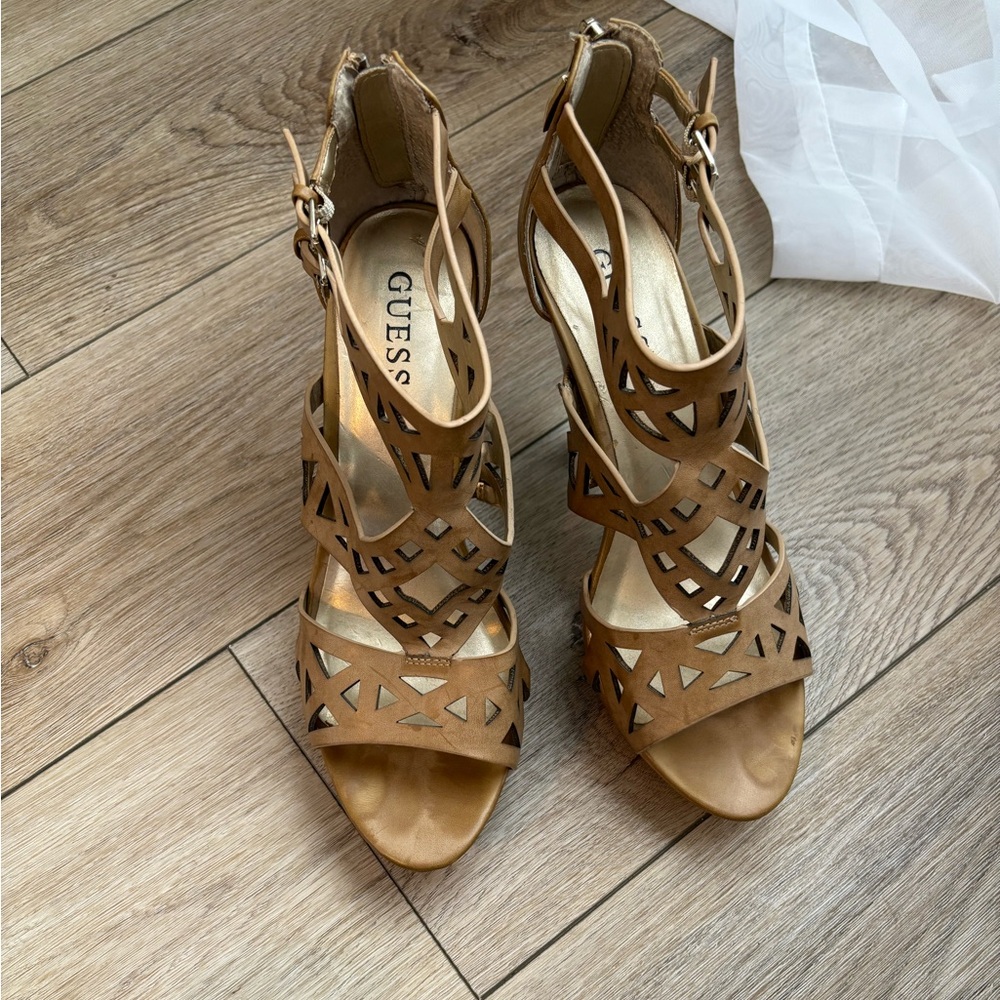 Guess cone heeled sandals. Size 9